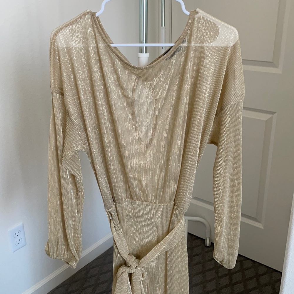 PrettyLittleThing Gold Jumpsuit